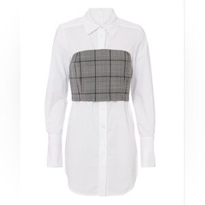 Sea New York Plaid Corset Button Down Shirt